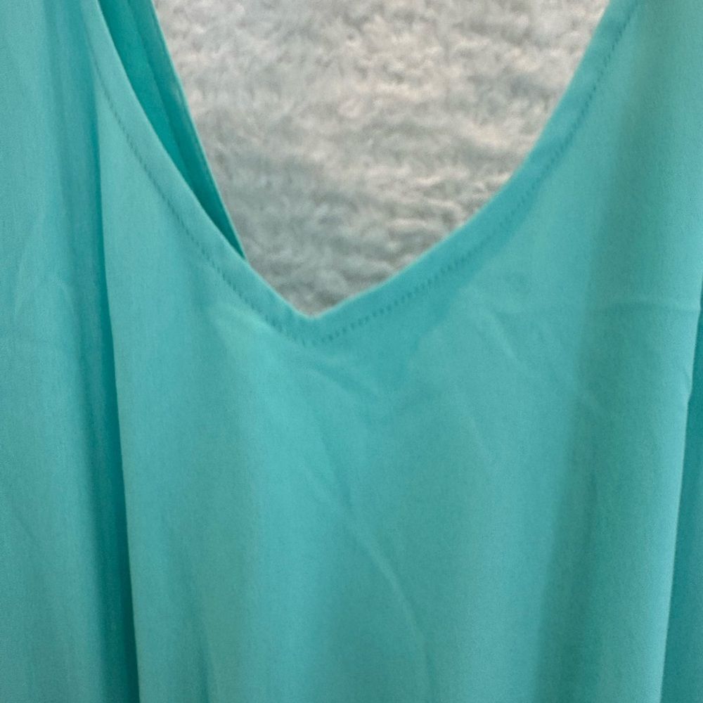 Kendall Elegant Aqua Sleeveless Maxi Dress split front wedding beach bridesmaid - Picture 4 of 10
